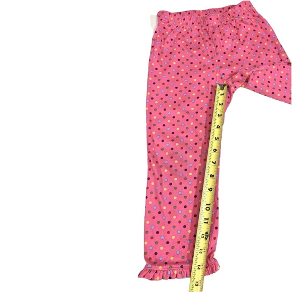 Hanna Andersson size 100 (4) Girls Pink Multicolor Polka Dot Pants Ruffle Hem - Picture 7 of 7